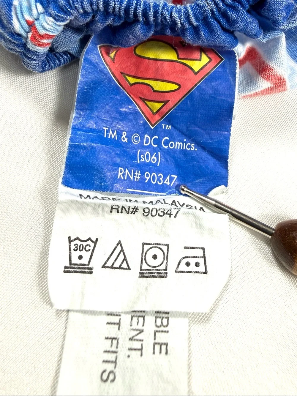 VINTAGE SUPERMAN DC COMICS Crib Toddler Fitted Sheet 2006 Y2K Superhero Retro